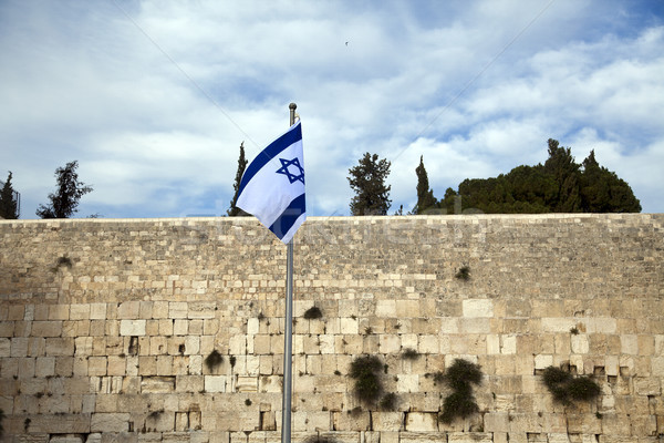 Israel Flag & The Wailing Wall Stock photo © eldadcarin