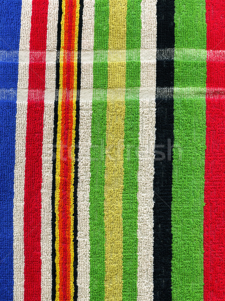 stock photo: towel cloth texture - colorful stripes