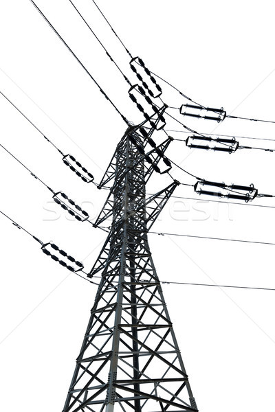 Isolated Electricity Pylon Stock photo © eldadcarin