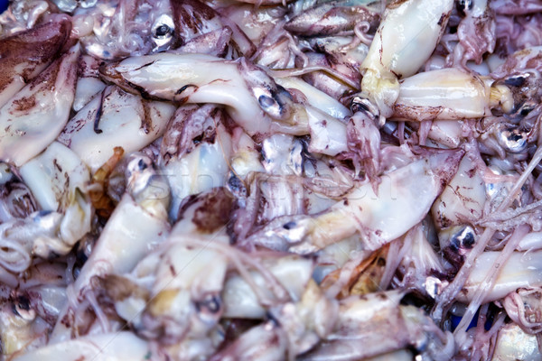 Vânzare afişa peşte piaţă alimente Imagine de stoc © eldadcarin