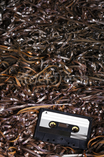 Blank Recordable Audio Cassette on Magnetic Tape Stock photo © eldadcarin