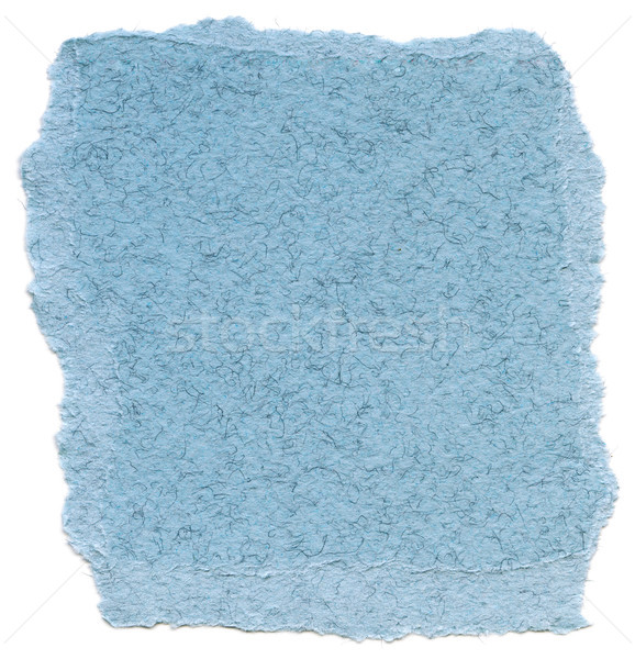 stock photo: fiber paper texture - pastel blue with torn edges