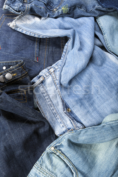 Jeans calças abstrato fundo azul Foto stock © eldadcarin