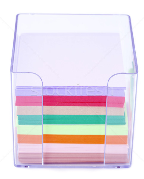 Stock photo: Paper Note Stack in a Case