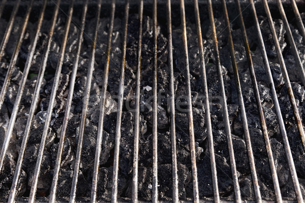Grill láva kövek magasról fotózva kilátás barbecue grill Stock fotó © eldadcarin