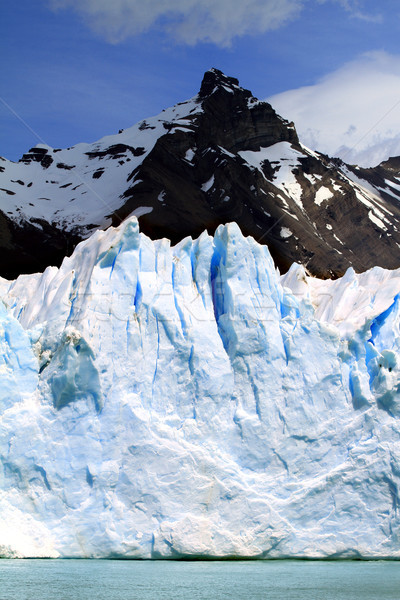 [[stock_photo]]: Glacier · eau · lac · amérique · du · sud · ciel