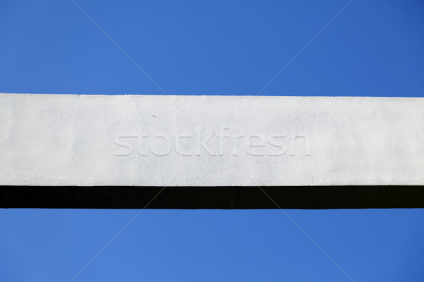 Stock foto: Konkrete · Strahl · blauer · Himmel · weiß · Rahmen · Textur