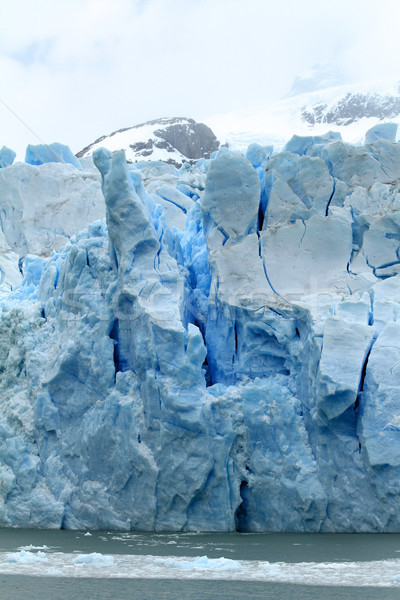 Stock foto: Gletscher · Klippe · Wasser · See · Südamerika · Himmel