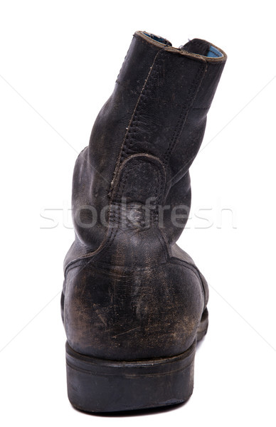Isolated Used Army Boot - Heel Stock photo © eldadcarin