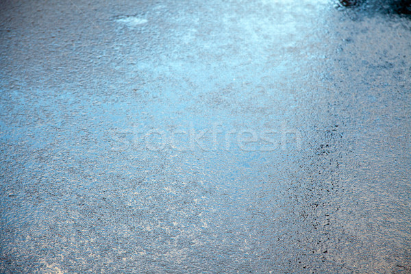 Wet Asphalt Blues Regen Wasser Stock foto © eldadcarin