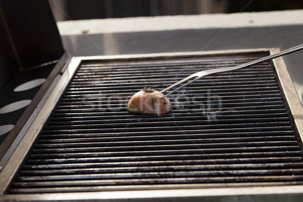洗浄 グリル 準備 料理 タマネギ ホット ストックフォト © eldadcarin