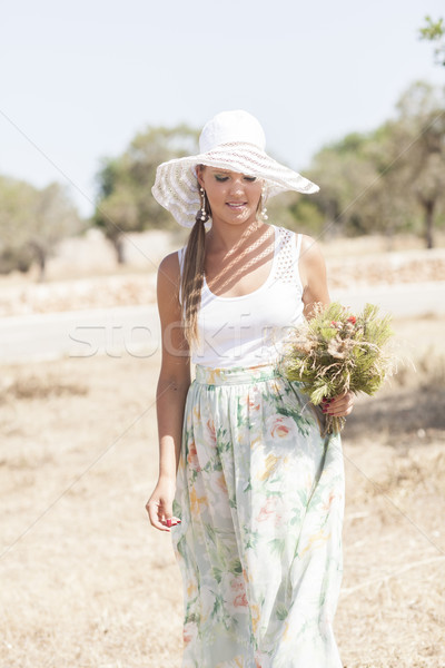 beautiful girl in summer day Stock photo © Elegies