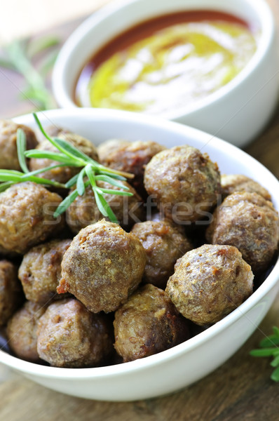 Meatballs and sauce Stock photo © elenaphoto