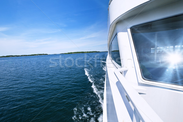 Spelevaren meer snel tour boot Stockfoto © elenaphoto