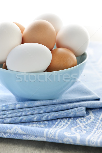 Stock photo: Eggs in bowl