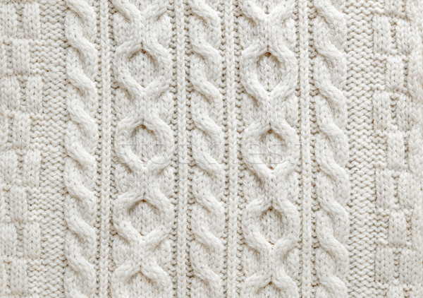 Cable knit fabric background Stock photo © elenaphoto
