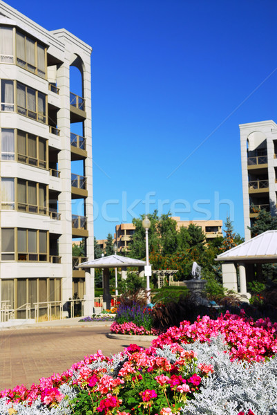 Stock photo: Modern condominium buildings