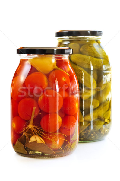 Jars of pickles Stock photo © elenaphoto