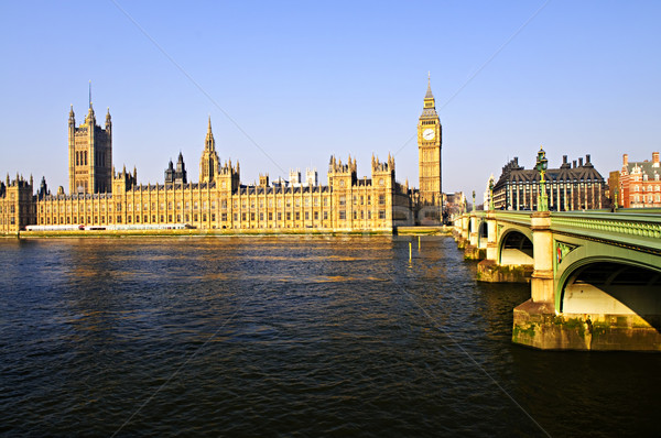 Palast Westminster Brücke Häuser Parlament Big Ben Stock foto © elenaphoto