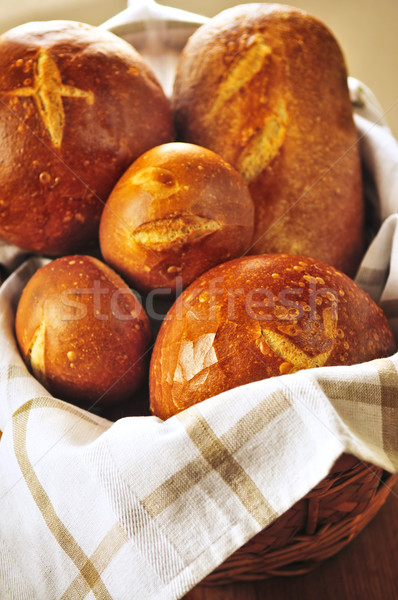 Bread in basket Stock photo © elenaphoto