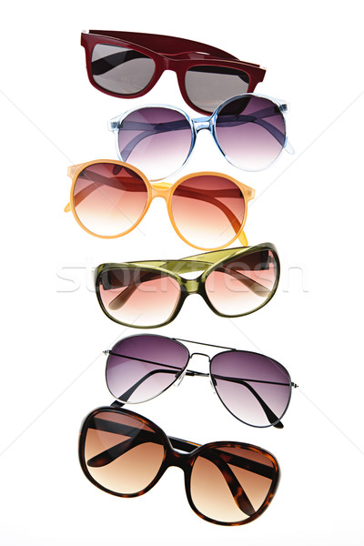 Occhiali da sole stili isolato bianco vetro sfondo Foto d'archivio © elenaphoto