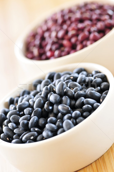 Black and red adzuki beans Stock photo © elenaphoto