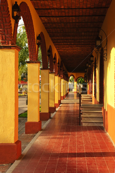 Sidewalk in Tlaquepaque district, Guadalajara, Mexico Stock photo © elenaphoto
