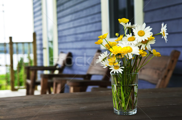 Wildflowers bouquet at cottage Stock photo © elenaphoto