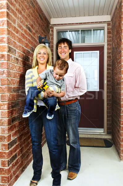 Stock photo: Happy family at home