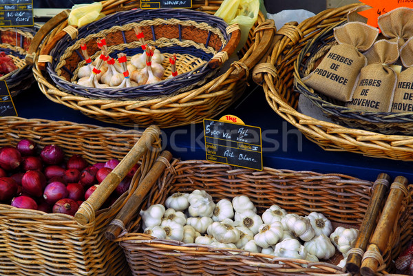 Сток-фото: овощей · рынке · свежие · овощи · продажи · французский · Фермеры
