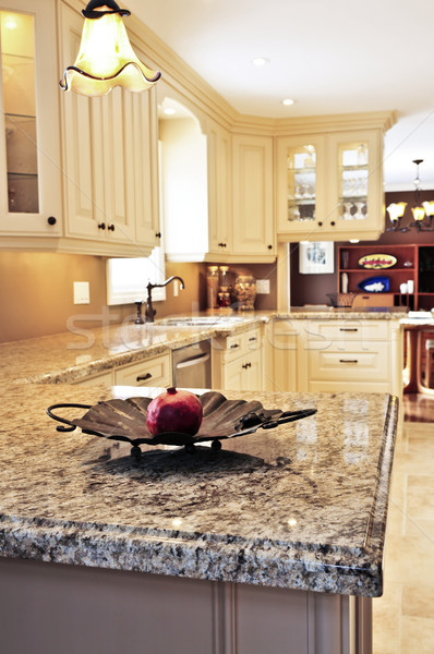 Keuken interieur interieur moderne luxe keuken graniet Stockfoto © elenaphoto