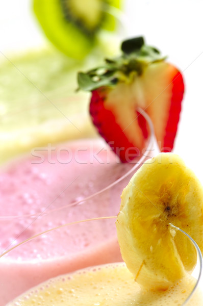 Assorted fruit smoothies Stock photo © elenaphoto