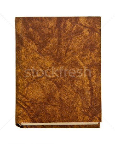 Keményfedeles könyv öreg bőr izolált fehér Stock fotó © elenaphoto