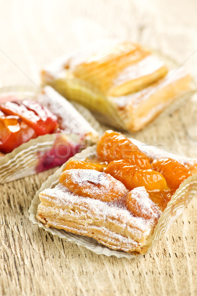 Pieces of fruit strudel Stock photo © elenaphoto