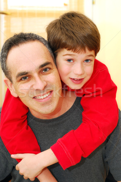 Father son portrait Stock photo © elenaphoto