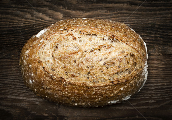 Loaf of multigrain artisan bread Stock photo © elenaphoto