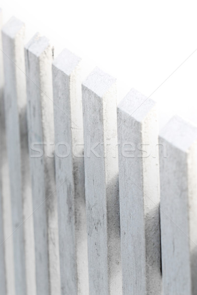 Stock foto: Weiß · Zaun · isoliert · Holz · Wand · abstrakten