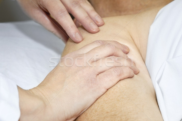 Stock foto: Massage · weiblichen · Hände · Arm
