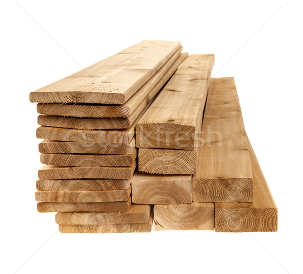 Timmerhout houten ceder geïsoleerd Stockfoto © elenaphoto