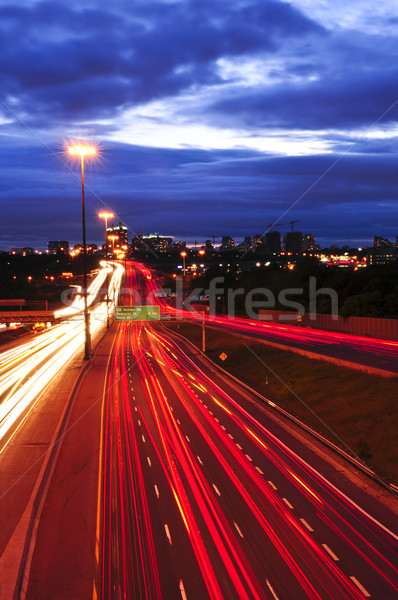 Night traffic Stock photo © elenaphoto