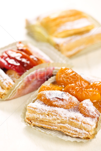 Pieces of fruit strudel Stock photo © elenaphoto