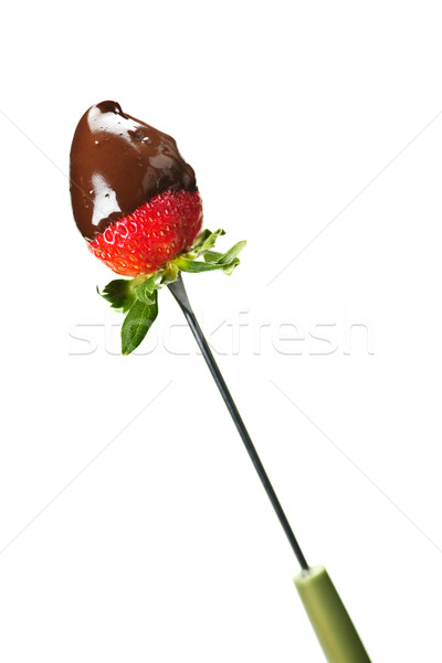 Strawberry dipped in chocolate Stock photo © elenaphoto