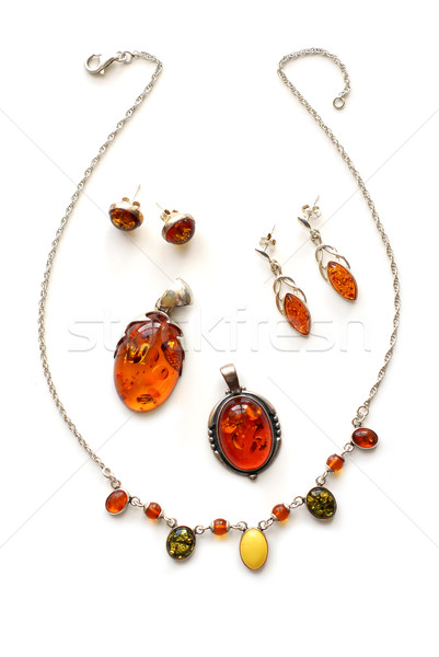 Amber jewelry Stock photo © elenaphoto