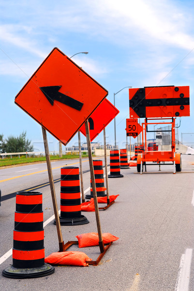 Road construction Stock photo © elenaphoto