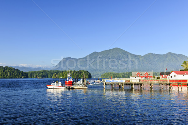 Bărci doc Vancouver insulă Canada coastă Imagine de stoc © elenaphoto