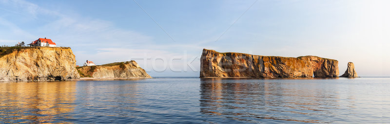 Stock foto: Rock · Halbinsel · Wasser · rot · Panorama · Reflexion