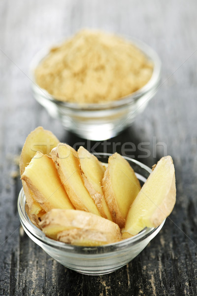 Stock photo: Sliced and ground ginger