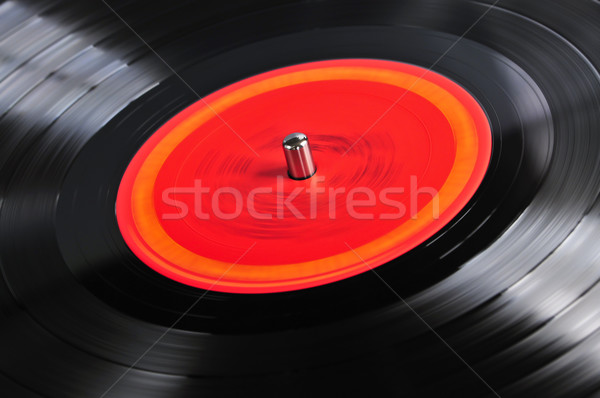 Rekord gramofonu winylu muzyki tabeli Zdjęcia stock © elenaphoto