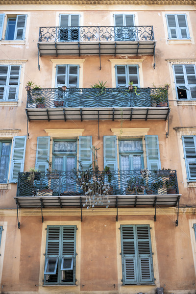 Building with balconies Stock photo © elenaphoto