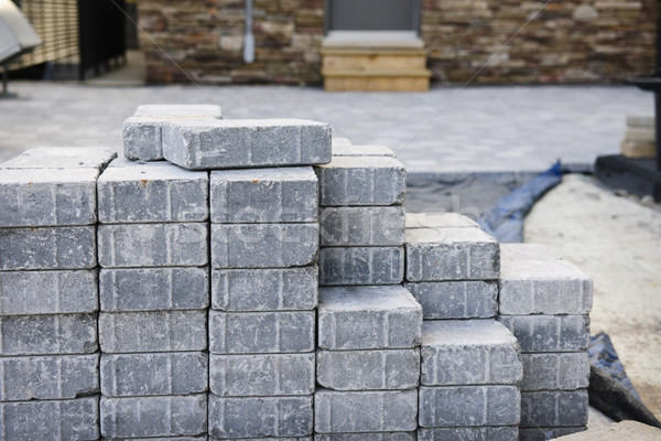 Interlocking stone driveway Stock photo © elenaphoto